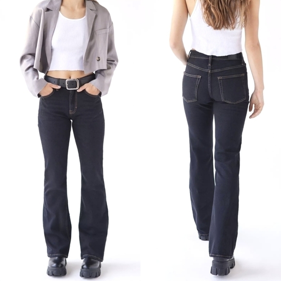Urban Outfitters BDG 90s Mid Rise Boot Cut Jeans in Washed Black NWT - Picture 1 of 12